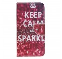 Samsung Galaxy A40 Case Keep Calm ja Sparkle