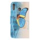 Samsung Galaxy A40 Butterfly Case sininen ja keltainen