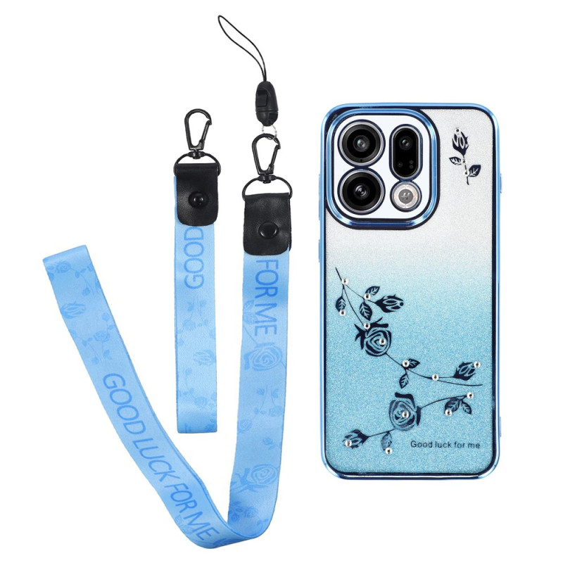 Oppo Find X9 5G Kukat ja Strass hihnat Suojakuori
 KADEM