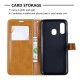 Samsung Galaxy A40 Kangas ja nahka Effect Case hihnalla