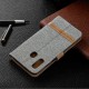 Samsung Galaxy A40 Kangas ja nahka Effect Case hihnalla