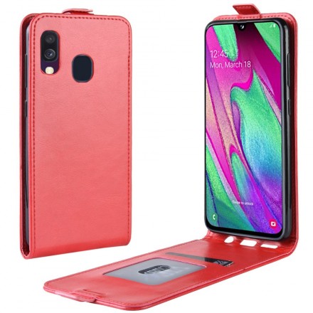 Samsung Galaxy A40 kokoontaitettava nahkatehostekotelo