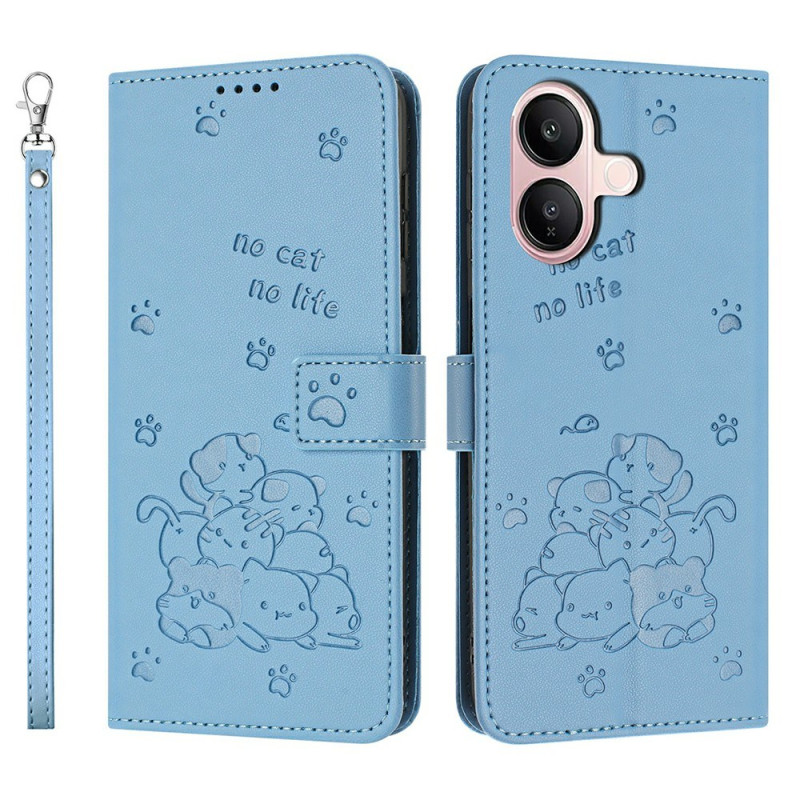 Housse Vivo V60 Lite Motif Chats à Lanière