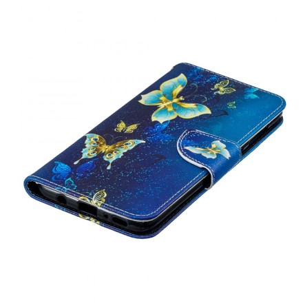 Samsung Galaxy A70 Gold Butterfly Case