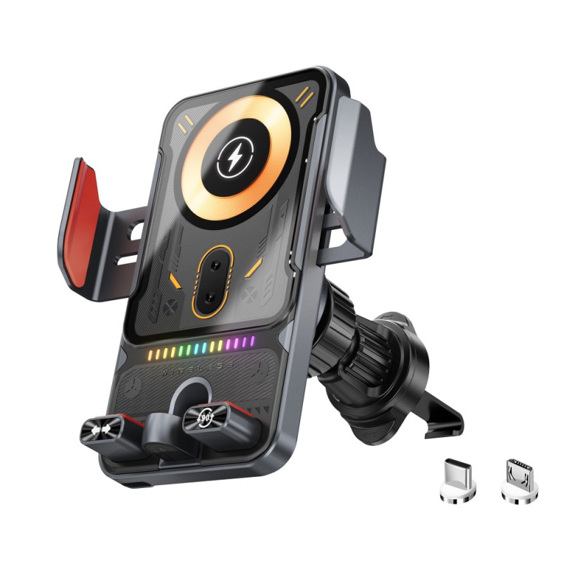 Magneettinen autoteline 15W 360° pyörivä autoteline