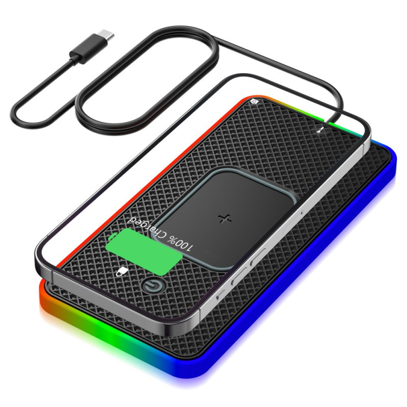 Liukumaton langaton RGB-latausalusta (1 m USB-C-kaapeli)