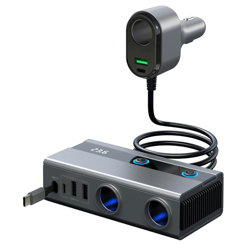 Chargeur Voiture 65W Rétractable 9-en-1