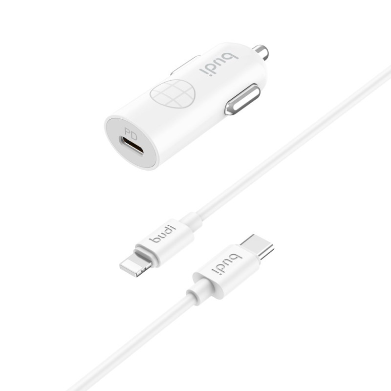 33W USB-C autolaturi 1.2m Lightning-kaapelilla varustettuna