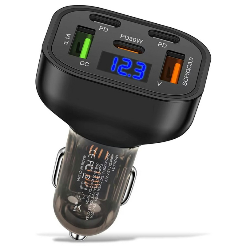 150W 5-in-1 moniliitäntäinen latauslaite (QC3.0/PD) Digitaalinen