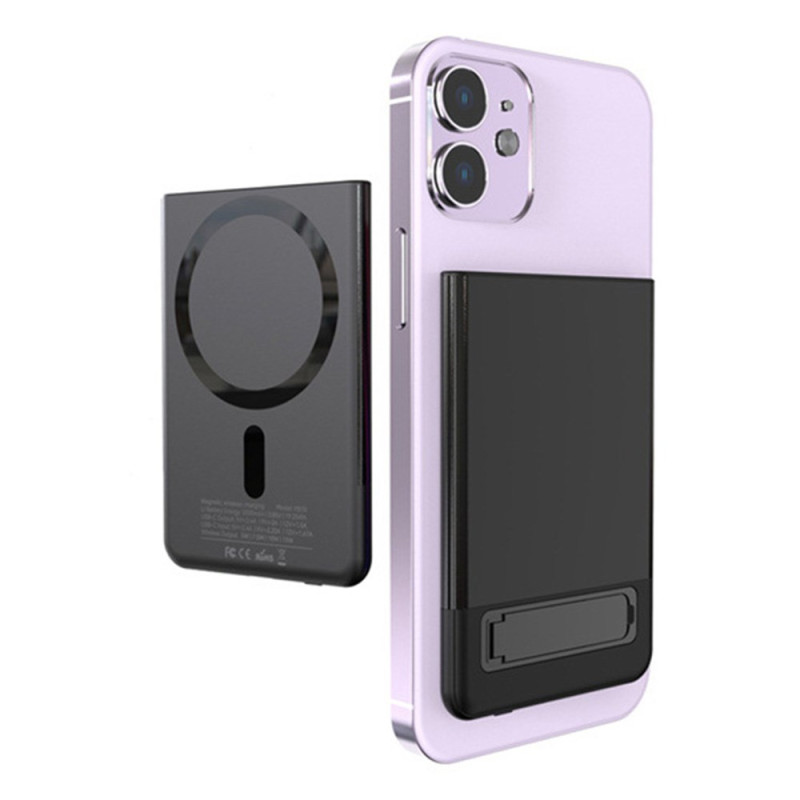 15W magneettinen ulkoinen akku jalustalla - 5000mAh