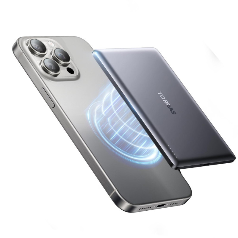 MagSafe 5000mAh ulkoinen akku TORRAS Minimag