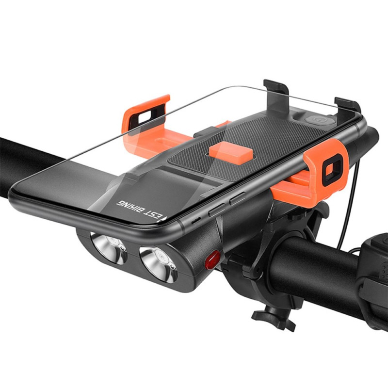 Polkupyörän puhelimen pidike LED-valaistuksella WEST BIKING