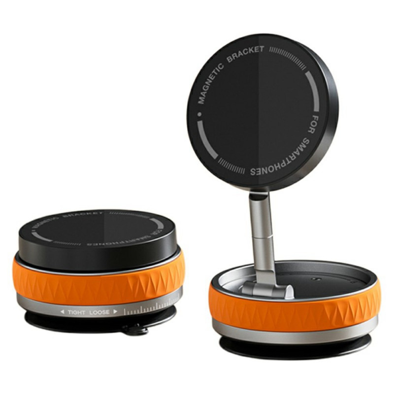 Magneettinen kokoontaitettava puhelimen pidike imukupilla (360° kierto).