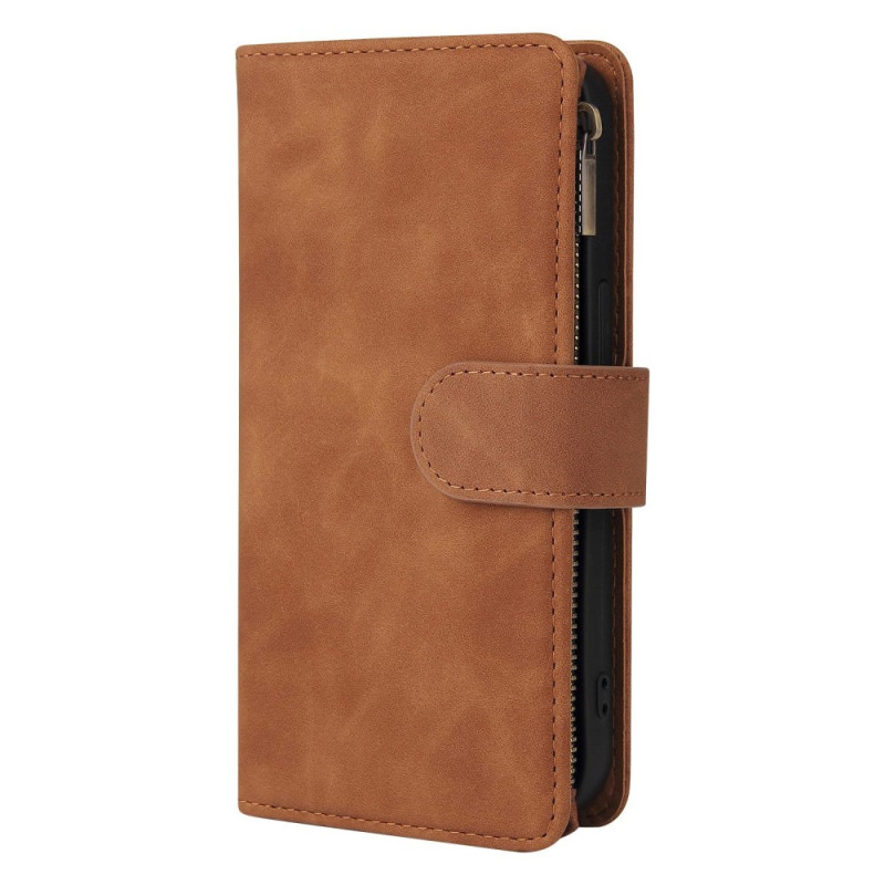 Suojus iPhone 13 Pro Maxille Mokkanahka Effect lompakko