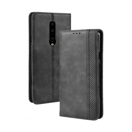  OnePlus 7 Pro Vintage Leather Effect Flip Cover -suojakansi