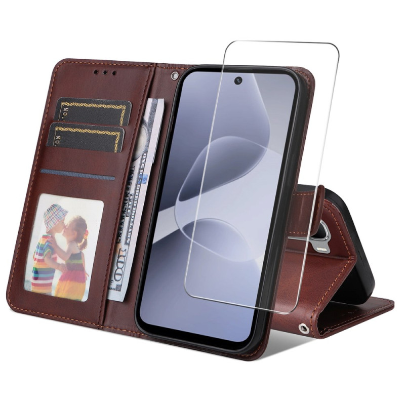 Infinix Hot 60 5G / Hot 60i 4G keinonahkakotelo ja näytönsuojain