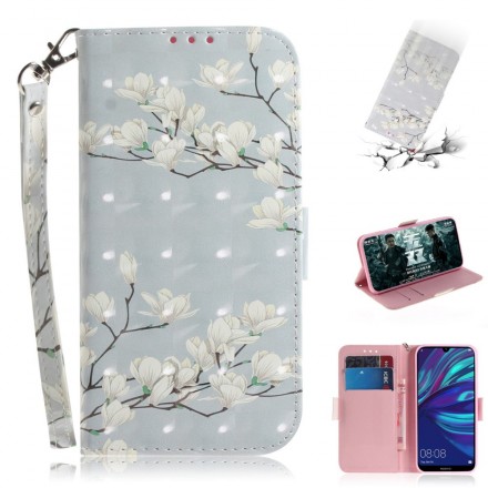 Kansi Huawei P30 Lite Kukkapuu hihnan kanssa