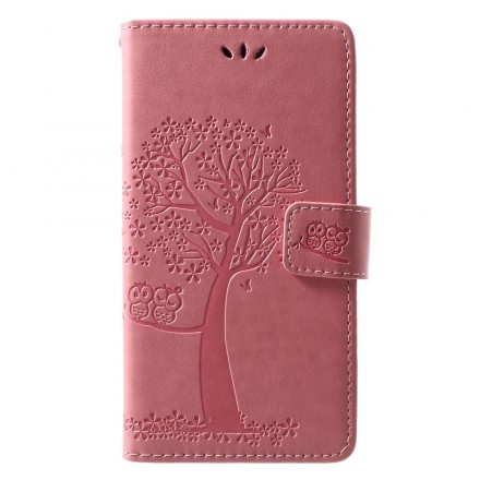 Kotelo Huawei P30 Lite Puu ja pöllöt hihnalla