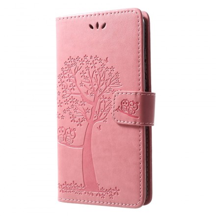 Kotelo Huawei P30 Lite Puu ja pöllöt hihnalla