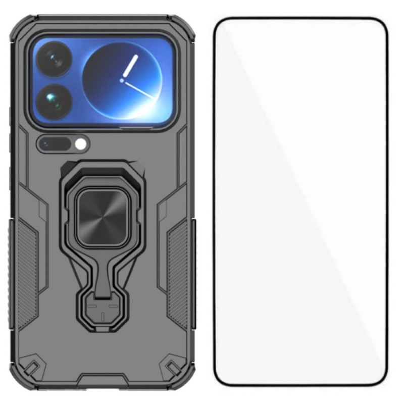 Xiaomi 17 Pro Max Ring Erityiskestävä Suojakuori näytönsuojuksella