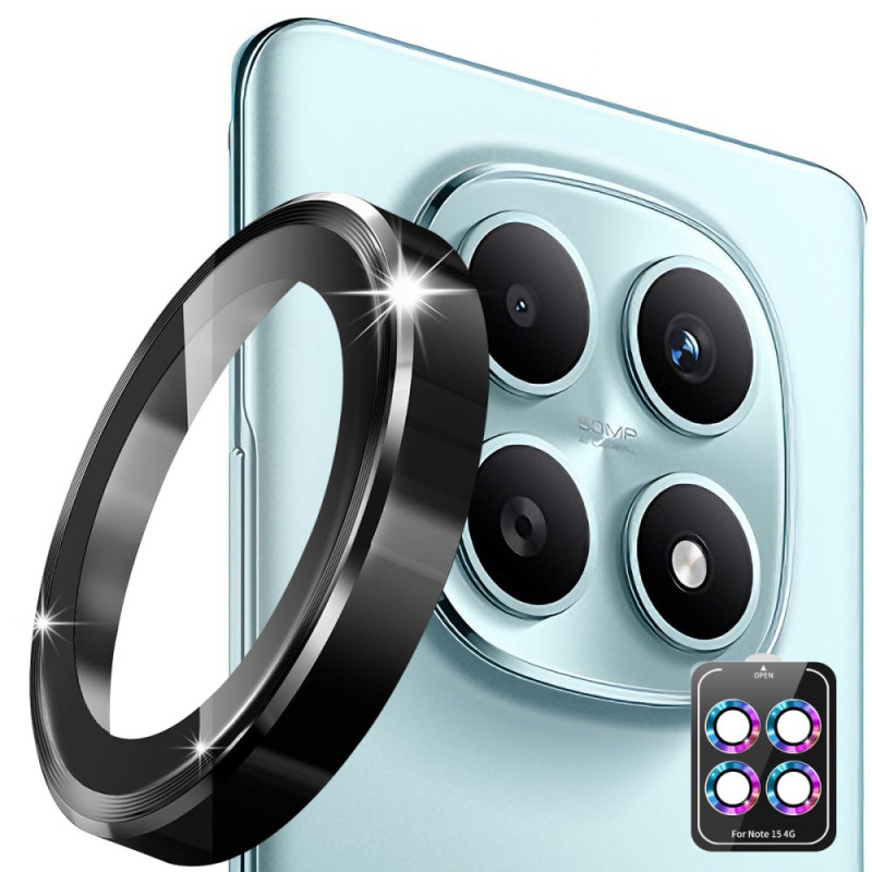 Xiaomi Redmi Note 15 4G panssarilasi suojalasi alumiiniseos rengas alumiiniseos renkaat