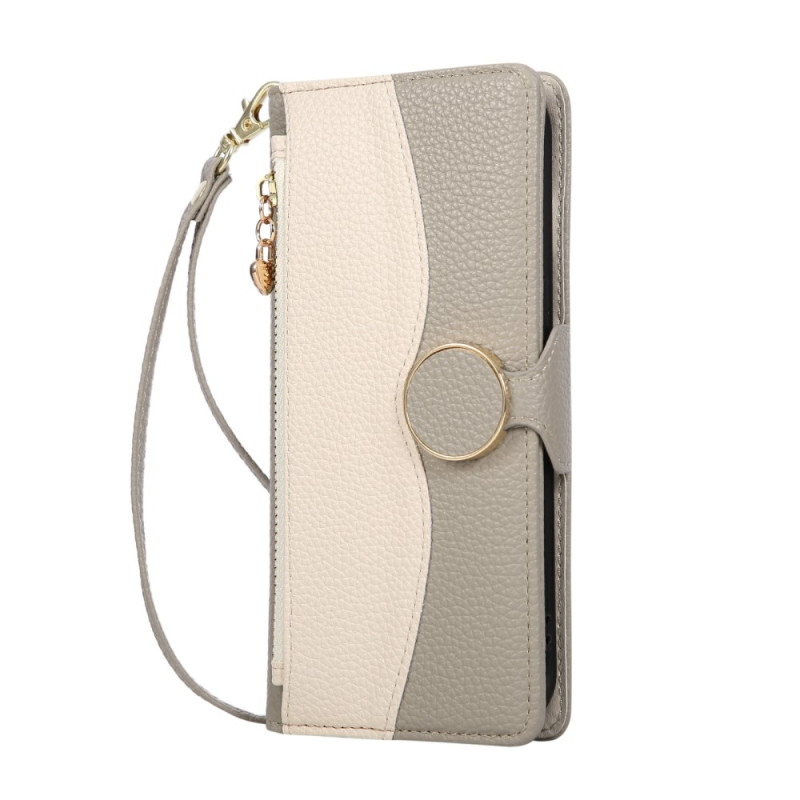 Honor Magic 8 Lite kaksivärinen vetoketjullinen lompakko suojakuori