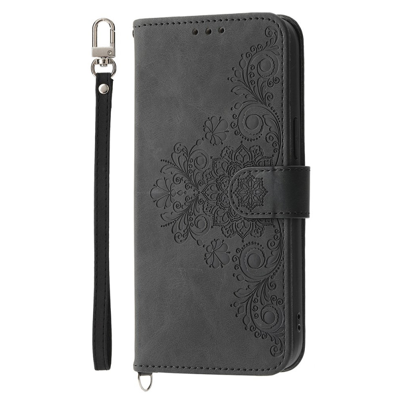 Oppo Reno 15 Pro 5G Mokkanahka Lace Suojakuori hihnoilla