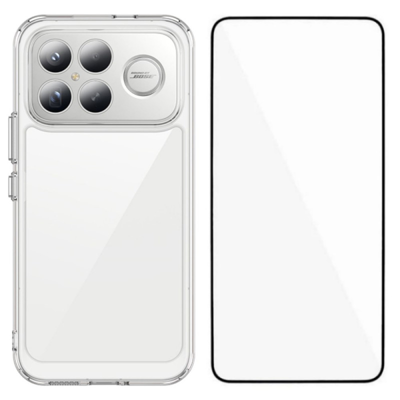 Coque Transparente WANLONFENG MF Series pour Xiaomi Redmi K90 Pro Max 5G / Xiaomi Poco F8 Ultra avec Film en Verre Trempé