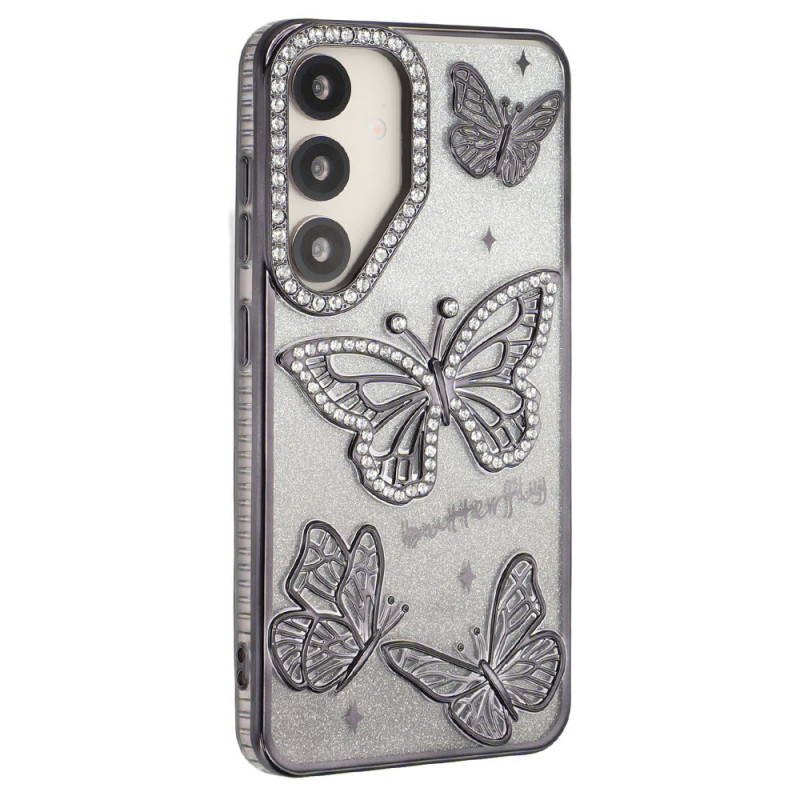 Coque Samsung Galaxy S26 Papillons 3D et Strass