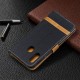 Samsung Galaxy A20e Kangas ja nahka Effect Case hihnalla