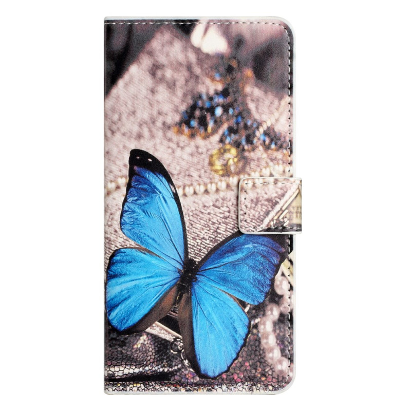 Housse Samsung Galaxy A37 5G Papillon Bleu
