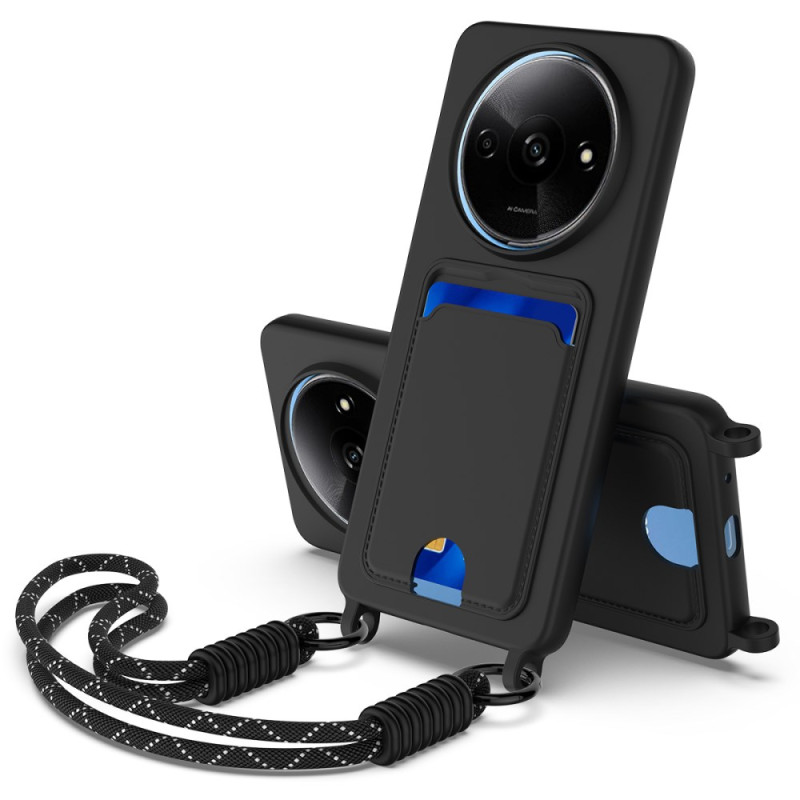 Xiaomi Redmi A3 / A3X / Poco C61 nestemäinen silikoni suojakuori kortinpidikkeellä