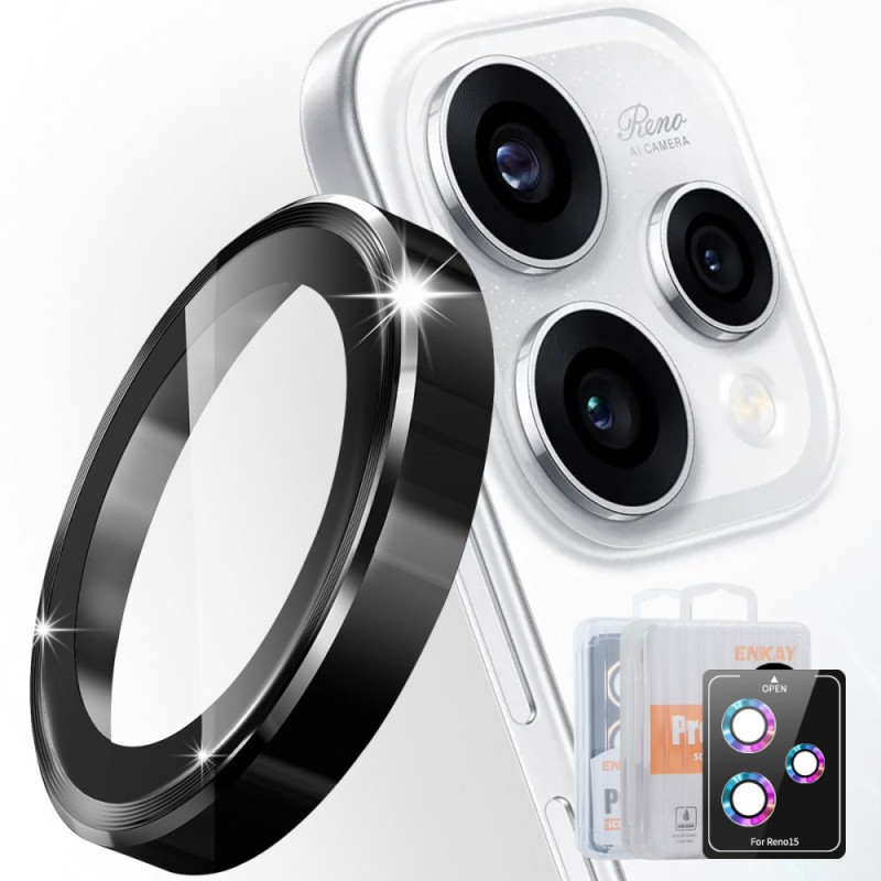 Panssarilasi suojalasi Oppo Reno 15 Pro 5G (metallirenkaat)