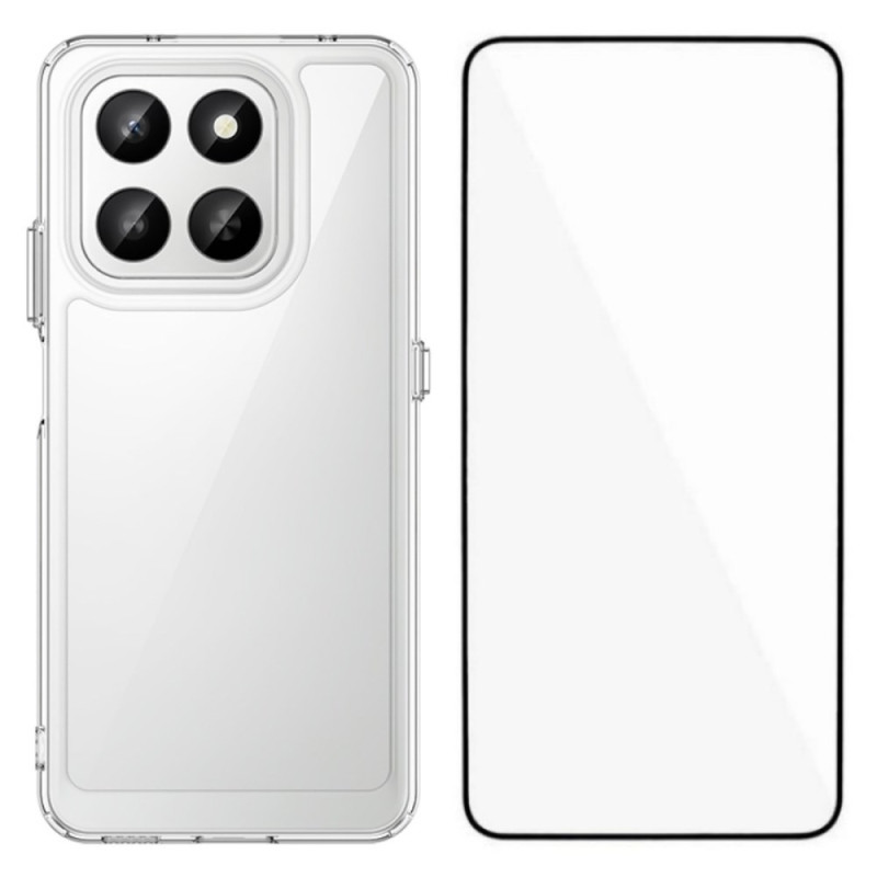 Honor 400 Smart 5G / 4G / X7d 4G läpinäkyvä suojakuori näytönsuojalla