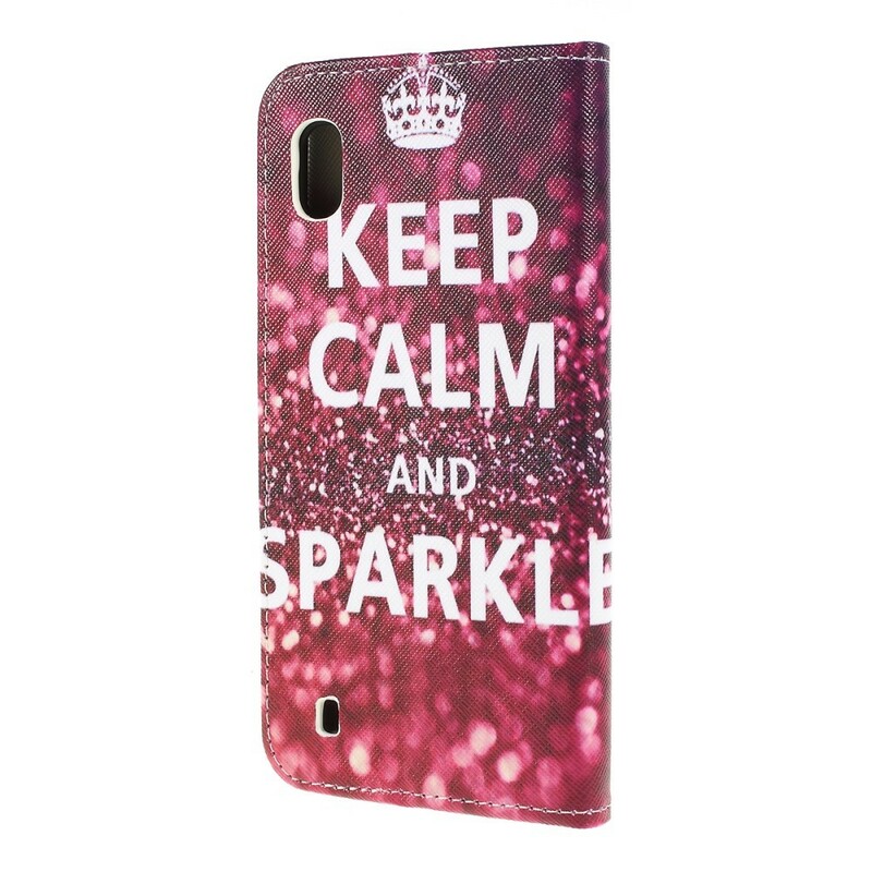 Samsung Galaxy A10 Kotelo Keep Calm ja Sparkle