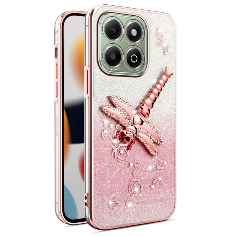 Honor X6b 4G Suojakuori Dragonfly ja Paljetti tuki