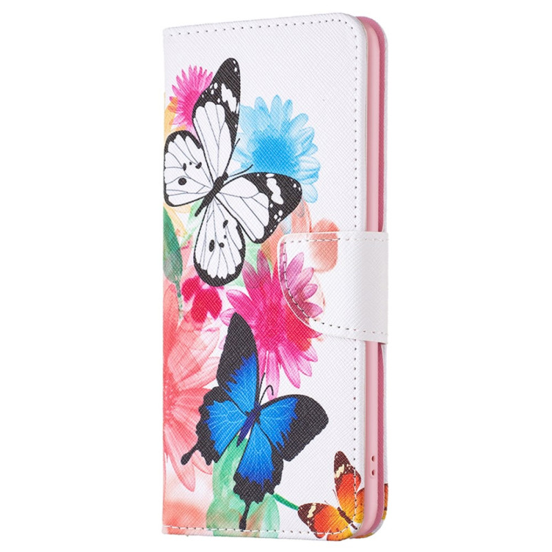 Housse Honor X6a 4G Papillons Aquarelle
