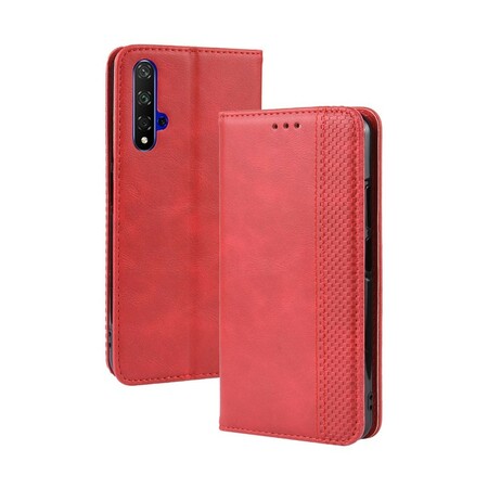 Flip Cover Honor 20 Vintage Nahka Effect Tyylikäs