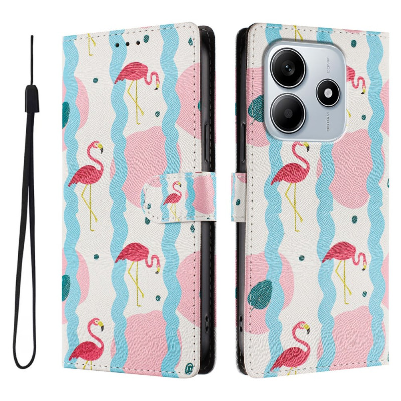 Housse Xiaomi Redmi Note 14 5G / Poco M7 Pro 5G Flamants Roses