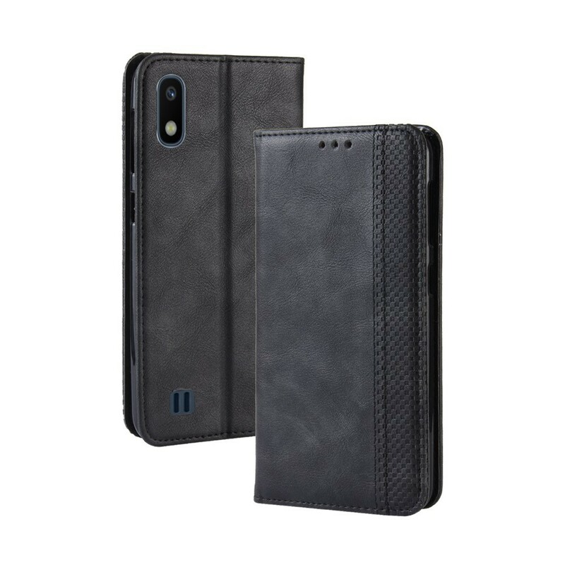 Flip Cover iSamsung Galaxy A10 Nahka Effect Vintage Styling
