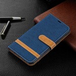 Samsung Galaxy A10 Kangas- ja nahkatehostekotelo, jossa on hihna