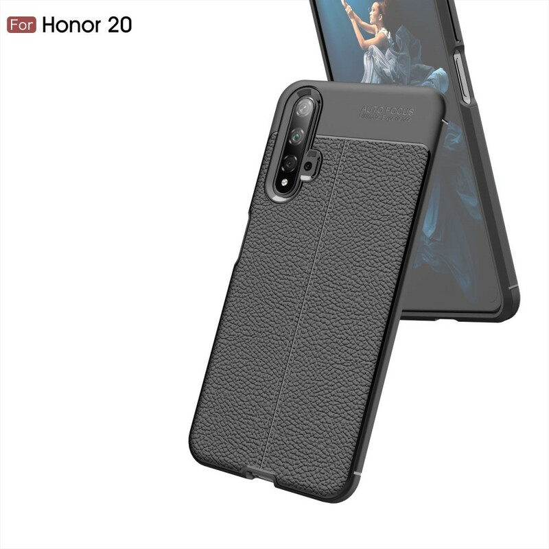 Honor 20 Nahkakotelo Lychee vaikutus Double Line