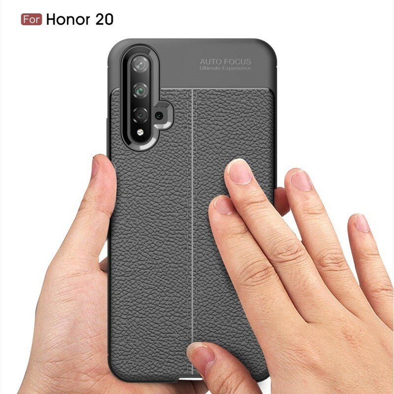 Honor 20 Nahkakotelo Lychee vaikutus Double Line