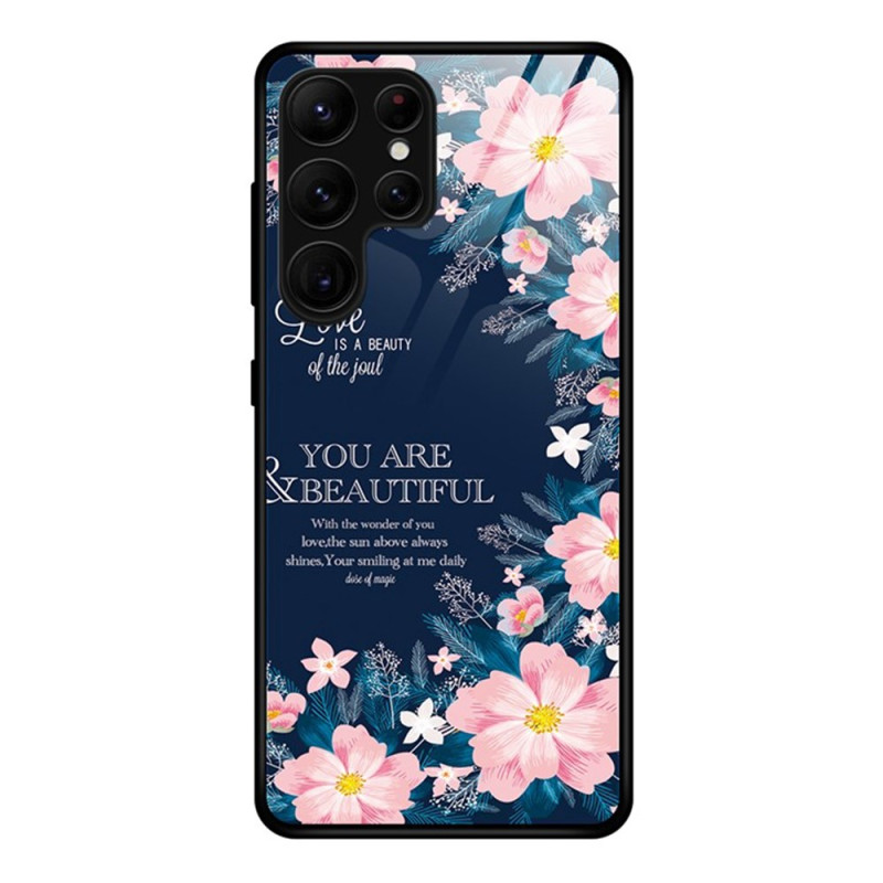 Coque Samsung Galaxy S26 Ultra Verre Trempé Fleurs Roses