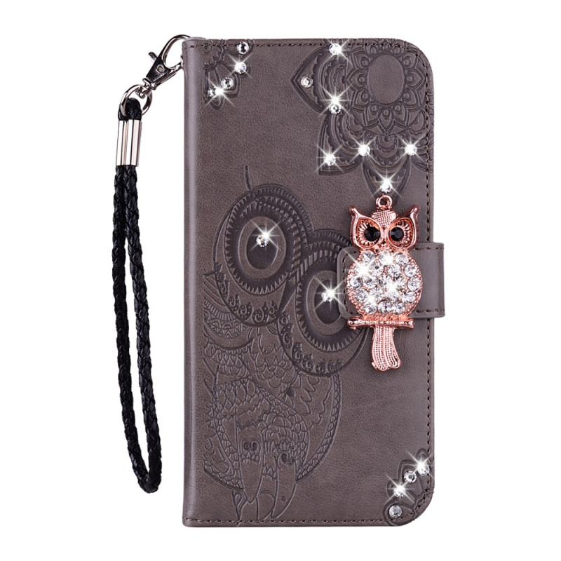 Housse Samsung Galaxy S26 Ultra Motif Hibou Floral et Strass