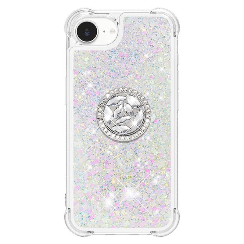 iPhone 17E / 16E Paljetti suojakuori jalustalla