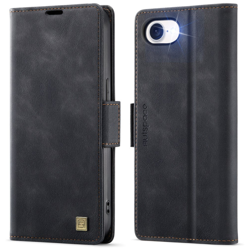 Suojakuori iPhone 17E / 16E Simili Cuir Rétro (RFID-lukko)