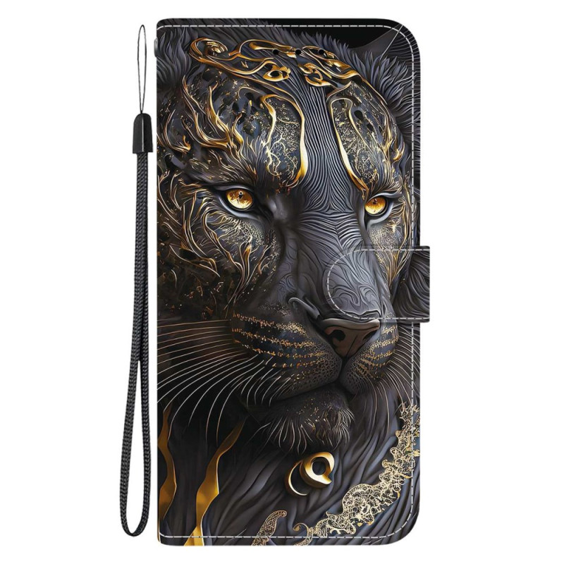Suojakuori iPhone 17E / 16E Lion Musta ja kultainen