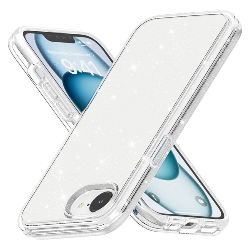 Suojakuori iPhone 17E / 16E Läpikuultava glitteri