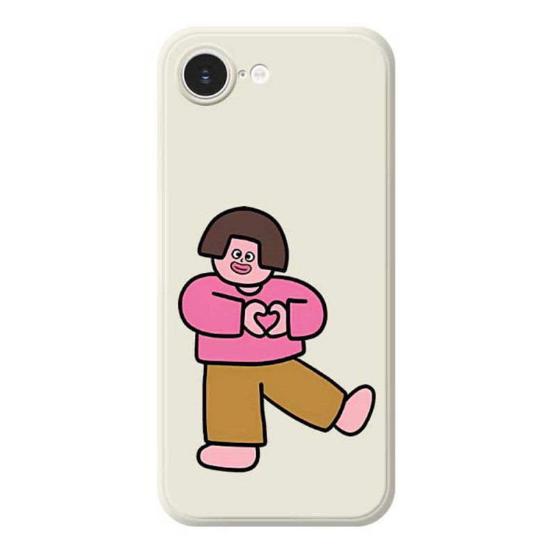 Rakkaus tyttö iPhone 17E / 16E suora reuna suojakotelo